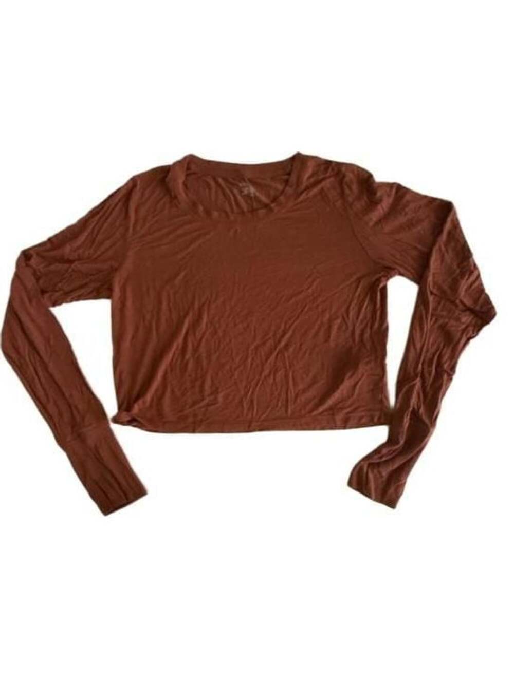 Offline by Aerie Long Sleeve Crop Top Size M Brown